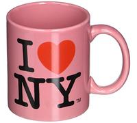 Taza de cerámica oficial Pink I Love NY de 11 oz de New York Mugs Souvenir and Gift Store