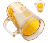 Taza De Cerveza Artificial Realista - PRANK NOVITY PRANK, DECORACIÓN DE BAR FUN | Fusible Bebida En, Taza De Cerveza Divertida De Doble Capa, Tazas Creativas De Doble Modelo Falso, Pantalla Única Pe
