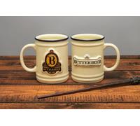 Taza de cerveza de mantequilla de Harry Potter, con licencia oficial de Wizarding World Collectible, taza de cerámica de 350 ml para café, té y más, regalo inspirado en tres escobas para los fanáticos