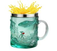 Taza de desayuno con efecto 3D, diseño exterior, 200 ml