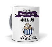 Taza de Equipos de Fútbol | Ser del Deportivo la Coruña Mola un Huevo | Taza de Regalo para los Hinchas de la Coruña | Taza de Té | Idea de Regalo para Navidad | Taza de Cerámica con Capacidad 350 ML