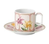 Taza de espresso con platillo Idyllia, Porcelana, Motivo de impresión de cristal, limón, Multicolor OS