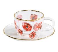 Taza de espresso con platillo TOILETPAPER ROSES 50 ml, Seletti