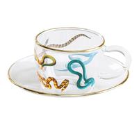 Taza de espresso con platillo TOILETPAPER SNAKES 50 ml, Seletti