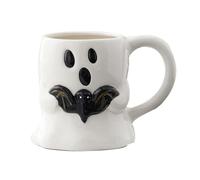 Taza de Halloween Taza Cerámica con Murciélago y Agarre Antideslizante