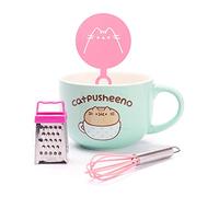 Taza de másjo con la plantilla batidor de rallador Cat Cappuccino Cup 17 Oz Un tamaño
