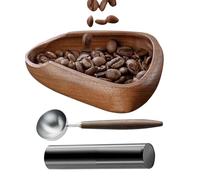 Taza de medición de dosificación - cuchara dosificadora de madera para granos de - herramienta de cerveza ergonómica con botella de spray integrada para medición y un bar refresco