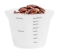 Taza de medición de silicona, flexible, resistente al calor, antiadherente
