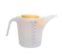 Taza de medición filtrante de espuma - Conjunto profesional de separación de ingredientes de cocina, protección contra salpicaduras reforzada, soporte de pago, utilidad de mantenimiento de calidad
