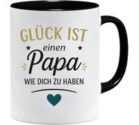 Taza de Papá Vertertag con texto en alemán | Glück ist einen Papa wie dich zu haben | Kaffeasse als Vatertagsgeschenk | Geburtstag | Geschenkidee Vater-tag