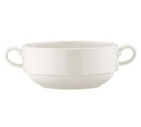 Taza de sopa Banquet Cream, capacidad de 35 pilable - paquete de 12 unidades