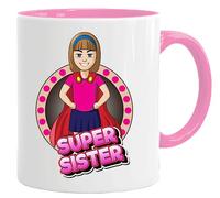 Taza de superhéroe | Super Mum Dad Auntie Gran Grandad | Regalos para mamá | Regalos de cumpleaños para mujeres | Regalo de cumpleaños de Navidad | Regalo del Día del Padre (hermana)