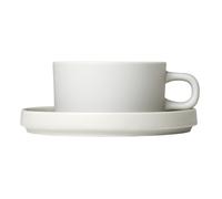 Taza de té con platillo PILAR, 200 ml, crema, Blomus