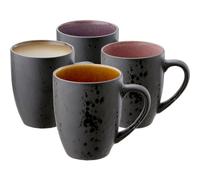 Taza de té, juego de 4 piezas, negro, Bitz