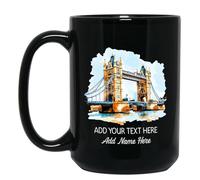 Taza De Té Puente De La Torre De Londres En Negro Para 330ML