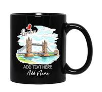 Taza De Té Puente De La Torre De Londres En Negro Para 330ML