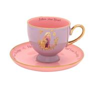 Taza de té y platillo de princesa pastel de disney - rapunzel