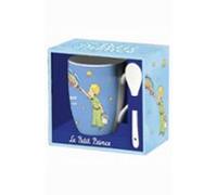 Taza grande con cuchara azul LPP Arcoiris + caja