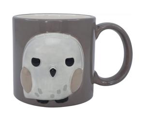 Taza Hedwig Hogwarts Is My Home Kawaii Harry Potter Con Relieve Cerámica 350 ml
