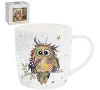 Taza Lesser & Pavey Otto Owl | Tazas de café de cerámica para el hogar o el trabajo | Tazas de diseño premium para todas las ocasiones | Diseñadas por Bug Art Lovely Mugs para té, café y bebidas