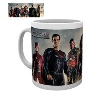Taza Liga de la Justicia desayuno cerámica 250 ml con imágenes de Superman Wonder Woman Flash Aquaman Batman y Cyborg GB eye