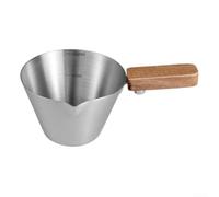 Taza medidora de acero 304, boca ancha para espresso (natural) | Escalas de medición claras, dosificación precisa de disparos, acero inoxidable 304, 13 cm de longitud, preparación perfecta