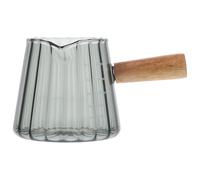 Taza Medidora de Café de Vidrio con Asa, 180 Ml | Jarra de Leche para Cocina y Merienda, Diseño Resistente al Calor, Vertido Cómodo
