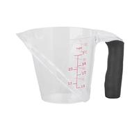 Taza medidora Taza medidora de plástico en ángulo resistente al calor con asa para beber Hornear Cocinar Verter líquido 250 ml Transparente 14,8x9,1 cm
