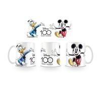 Pyramid Taza Mickey Mouse y Pato Donald Disney 100 Aniversario Cerámica 315 mls
