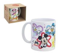 Taza Mickey y sus amigos Disney de cerámica modelo mug con impresión sublimática tazón de desayuno 325ml para niños