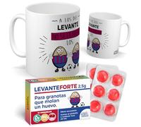 Taza para hinchas | A los del Levante no se le tocan los huevo | Pack con Taza + Caramelos Divertidos | Regalo Original a los del Levante | Perfecto para Navidad o Cumpleaños
