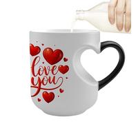 Taza para taza cambiante de color - Taza antideslizante estética, cerámica imán que cambia de color - para cumpleaños, boda, , té, café, leche y de soda