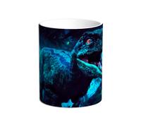Taza Parque Jurasico. Jurassic World. Jurassic Park. Blue. Owen. Alan. Ellie. Hammond. Lex. Tim. Claire. Maisie