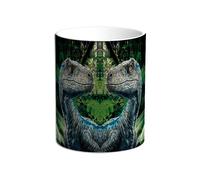 Taza Parque Jurasico. Jurassic World. Jurassic Park. Blue. Owen. Alan. Ellie. Hammond. Lex. Tim. Claire. Maisie