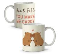 Taza personalizada capibara. Tazas de cafe capybara. Tazas desayuno. Regalos originales para mujer y hombre. Regalo para novia y novio. Amigo invisible. Regalo aniversario pareja. Regalos para parejas