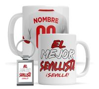 Taza personalizada Sevilla - Regalo Original para aficionados del Futol - Personaliza tu taza de desayuno - Taza de Desayuno café