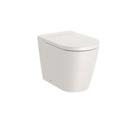 Taza Rimless Adosada a Pared con Salida Dual para Inodoro Tanque Alto O Empotrable Duplo 37x56x44cm Roca