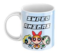 Taza Supernenas Mejores Amigas Poderosas Regalo Original - (Pétalo, Burbuja y Cactus) Cerámica 330 ml Apta Microondas y Lavavajillas (Super Nenas Amigas)