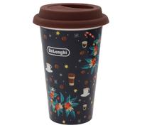 Taza térmica cerámica Delonghi 300ml tapa silicona de viaje de doble pared