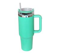 Taza Termo de Viaje 1.2L de Acero Inoxidable con Asa y Pajita | Vaso Térmico Doble Pared para Coche | Mantiene Frío y Caliente - Maxia Market Green