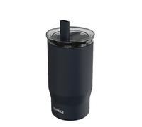 Taza termo quokka 720ml acero inoxidable con pajita mist black
