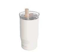 Taza termo quokka 720ml acero inoxidable con pajita mist ivory