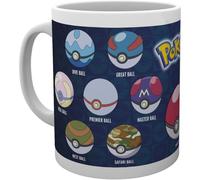Taza Tipos De Poke Ball Pokémon Nintendo Cerámica 320 mls