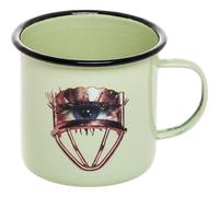 Taza TOILETPAPER EYE 10 cm, verde, esmaltada, Seletti