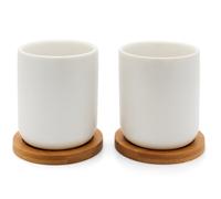 Taza UMEA 200 ml, juego de 2 piezas, blanco, cerámica, Bredemeijer