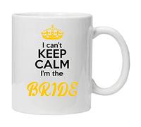 Taza y caja de regalo con texto en ingles "I Cant Keep Calm I'm The Bride de 325 ml para regalo y te, cafe para oficina, trabajo y hogar
