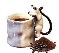 Tazas de Café Bonitas,Taza de Cerámica de 280 ml con Decoración Divertida | Taza de Café con Asa 3D de Gato - Para Hombres Mujeres Familia Colegas Amantes De Los Gatos Hogar Oficina Dormitorio Estudio