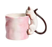 Tazas de Café Bonitas,Vasos de cerámica monas con capacidad de 280 ml - Taza de Café con Asa 3D de Gato - Para Hombres Mujeres Familia Colegas Amantes De Los Gatos Hogar Oficina Dormitorio Estudio