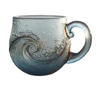 Tazas De Café De Vidrio Taza Vidrio Con Diseño Ondas 300 ml