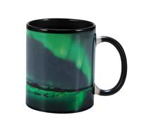 Tazas De Café Que Cambian De Color,Taza Que Cambia De Color,Taza reveladora de cerámica que cambia el calor - mágica que cambia de color con diseño de luces del norte, taza de cerámica para niños